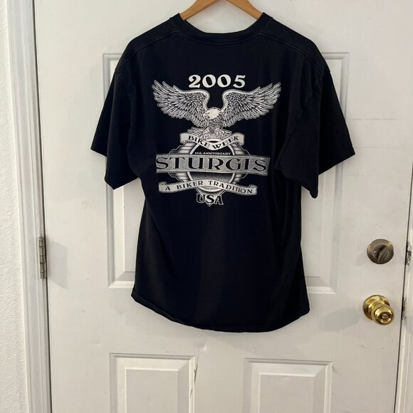 Vintage Sturgis 2005 65th Anniversary Bike Week Motorcycle Tee Shirt Sz XL - Picture 3 of 6